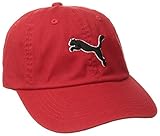 PUMA Men's Icon Adjustable Relaxed Fit Cap, Red, One Size