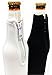 Mr. & Mrs. Beer Bottle Cooler Sleeves Black & White Gift Set 2 Pack - Perfect for Wedding, Bridal Shower, Engagement Party & So Much More.
