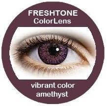Lentilles De Couleur Pour Yeux Foncés Sombres Fantaisie Annuelles Valables 1 An Freshtone Gris Vert Bleu Marron Violet Sans Correction Amethyst