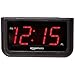 Amazon Basics Digital Alarm Clock, Large 1.4-Inch Display with Battery Backup - 6 x 2 x 3 Inches