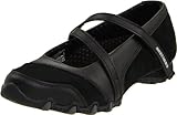 Skechers Women's Bikers-Step-Up Mary Jane Slip-On Flat, Black, 7.5 M US