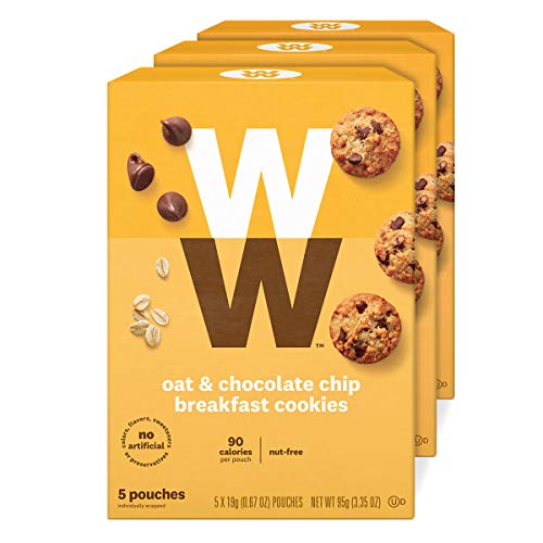 WW Oat & Chocolate Chip Breakfast Cookies - 3 SmartPoints, Nut Free - 3 Boxes (15 Count Total) - Weight Watchers Reimagined - Thumbnail 7