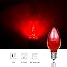 LOHAS E12 Bulb, C7 LED, Candelabra Light bulbs, Red LED Lights, 1 Watt LED Bulb, 360-Degree LED Light, Night Light Bulb, Halloween Decoration, LED Bedroom Lights, 100LM, Non-Dimmable（6Pack）