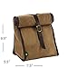 Fit & Fresh Men's Classic Roll Top Insulated Lunch Bag with Ice Pack, Light Brown