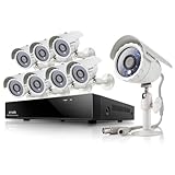 ZMODO 8CH H.264 CCTV Surveillance DVR 8 Outdoor Day Night Waterproof Security Camera System with 500GB HDD