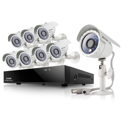 ZMODO 8CH H.264 CCTV Surveillance DVR 8 Outdoor Day Night Waterproof ...