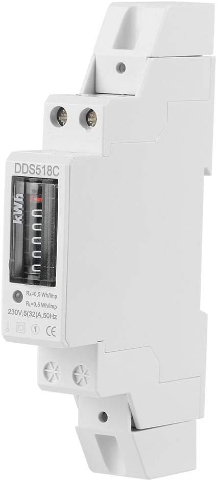 Electric Meter Digital LCD 220V Single Phase DIN-Rail Electronic KWH Meter -25 ℃ ~ 55 ℃ with Low Power Consumption