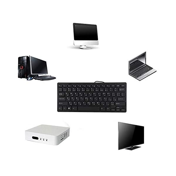 Topiky-Arabic-Keyboard78-keys-Portable-Arabic-Computer-Keyboard-Silent-Business-Keyboard-USB-Wired-Black-Keyboard-with-White-Letters-Splash-proof Arabic Keyboard,78 keys Portable Arabic Computer Keyboard Silent Business Keyboard-USB Wired Black Keyboard with White…