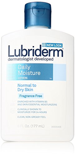 Lubriderm Daily Moisturizer Lotion, Normal to Dry Skin, Fragrance Free, 6 Fluid Ounce (Pack of 6)