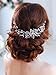 Unsutuo Crystal Bride Wedding Hair Vine Silver Rhinestone Bridal Hair Accessories Pearl Headpiece for Women and Girls