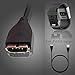 KingAcc Compatible with Fitbit Surge Charger, 3.3Foot/1meter Replacement USB Charging Cable Cord Charger Adapter for Fitbit Surge, Fitness Wristband Smart Watch (Black-1Pack)