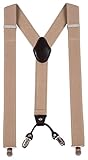 WDSKY Men's Adjustable Clip On Suspenders X Back