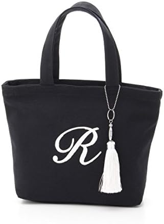 Amazon Jewelna Rose ジュエルナローズ イニシャルトート ブラック2 天ファスナー付 R トートバッグ