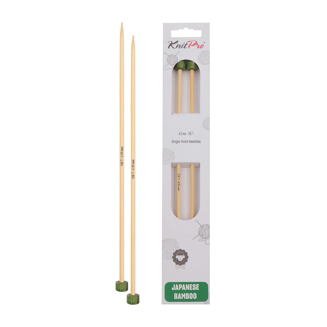 KnitPro Bamboo Single Pointed Needles 12" (30cm) | 4.50mm — image 1