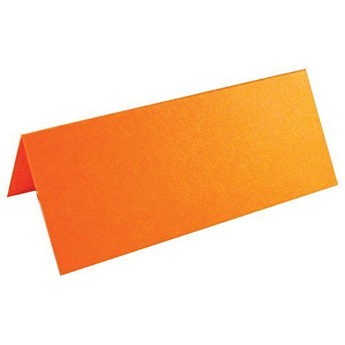 UK Card Crafts 100 Orange Blank Table Name Place Cards, Ideal For Parties Or Wedding's