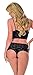 Escante Women's Lace Cami Set, Black, Medium