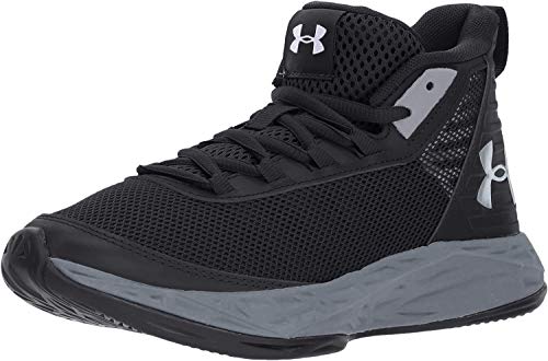 Under Armour Boys' Grade School Jet 2018 Basketball Shoe, Black (002)/Black, 6