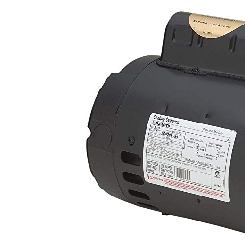 A.O. Smith B127 3/4 HP, 3450 RPM, 1 Speed, 230/115 Volts, 6.0/12.0 Amps, 1.5 Service Factor, 56J Frame, PSC, ODP Enclosure, C-Face Pool Motor - Thumbnail 3