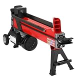 OrangeA Log Splitter 7 Ton 3400RPM Electric Log Splitter with 7" Wheels Hydraulic Wood Splitter Can Split Wood Easily (7 Ton)