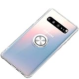 mgACC Compatible Samsung Galaxy S10 5G Case with 360° Pop-up Rotating Ring Grip Holder Kickstand, with Magnetic Base case for Samsung Galaxy S10 5G/Transparent
