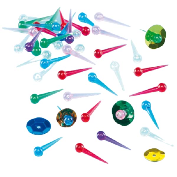 Baker Ross Plastic Sequin Pins (Pack of 500)