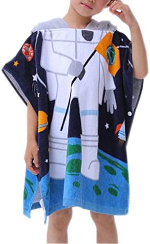 OKSakady Boy Girl Hooded Beach Bath Towel, Children Kid Absorbent Cotton Bathrobe Blanket (astronaut)