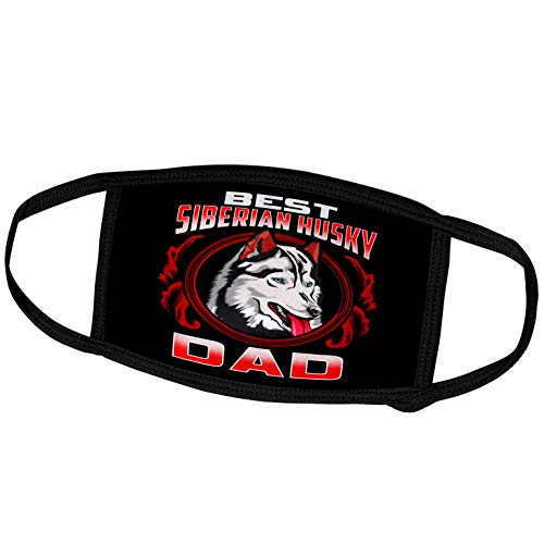 3dRose Face Mask Large, Best Siberian Husky Dog Dad Daddy Father