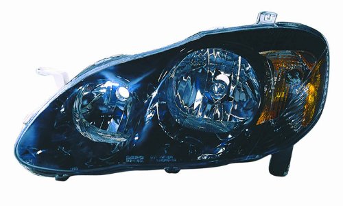 Depo 312-1160P-AS2 Toyota Corolla Headlight Assembly with Black Bezel - Pair
