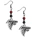Siskiyou Sports NFL Siskiyou Sports Womens Atlanta Falcons Fan Bead Dangle Earrings One Size, black