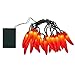 Lights4fun, Inc. 20 Red Chili Pepper Battery Operated LED Kitchen String Lights 9.1ft