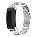 ANCOOL Compatible with Vivosmart HR Band,Stainless Steel Replacement Metal Straps Unique Bracelet Wristband for Vivosmart HR (NOT for Vivosmart HR+) -Silver