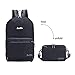 Auelife Packable Backpack, Multipurpose Lightweight Water Resistant Black Hiking Daypack for Travel/Camp