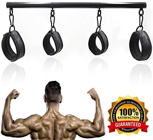 GABraden Exercise Spreader Bar with 4 Adjustable Straps Kit,Black