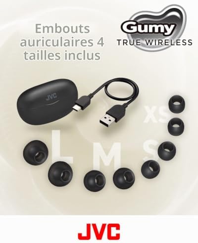 Gumy True Wireless, Écouteurs en élastomère Doux et Lisses, Plusieurs Modes sonores, Bluetooth 5.3, Autonomie de Batterie 24H,IPX4 Imperméable à la Pluie, HA-Z77T-B (Noir Olive)