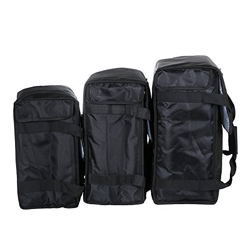 Polyester Insulated Pizza / Food Delivery Bag Professional Pizza Delivery Bag 18”×18“×8” for Three 16" Pizza Boxes (Black)