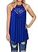 MIHOLL Womens Tank Tops 2024 Summer Casual Halter Neck Spaghetti Strap Sleeveless Tops Lace Flowy Loose Shirts