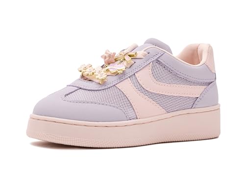 Steve Madden Girl's Jersey Sneaker, Blush/Lilac, 11