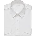 Van Heusen Mens Dress Shirts Short Sleeve Aviator Shirt Solid Spread Collar