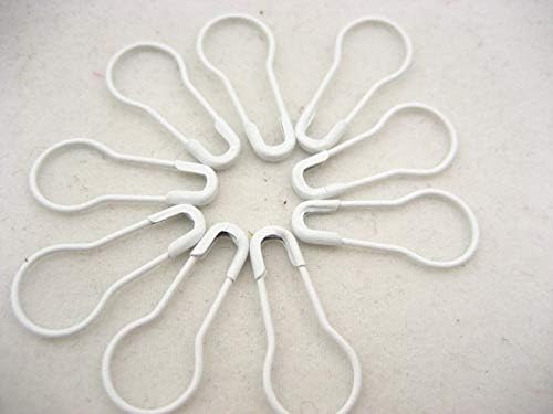 30pcs of Quality White 20mm Calabash Shape Safety Pin Pear Gourd Shape Coilless tag Fastener Craft