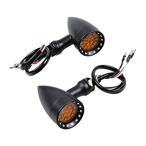 2X Amber 20-LED Turn Signal LightÂ For Harley Honda Yamaha Suzuki Kawasaki 10mm Mounting Hole