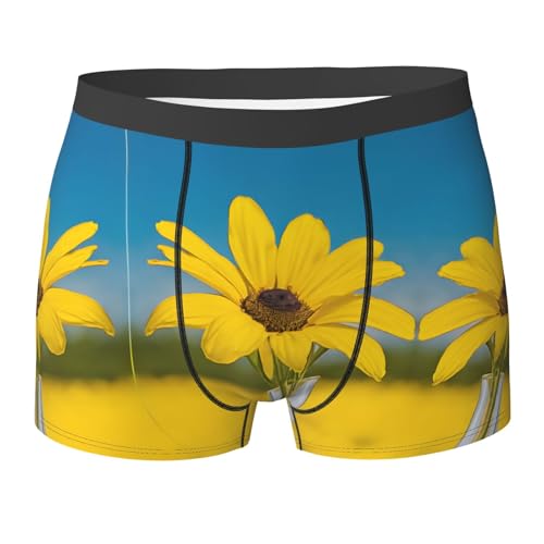 SYHEART Beautiful Sunflower Print Men'S Boxer Briefs With Elastic Comfort Fit Design For All-Day Wear