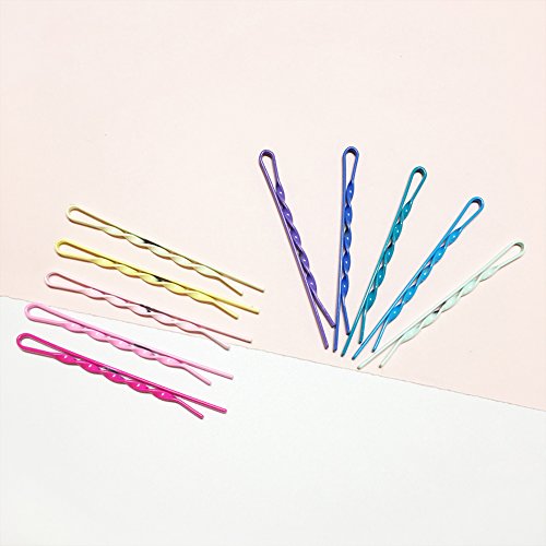 SUPOW Hair Clip Bobby Pin Cute Girls Headwear Edge Clip Clamps, Hairpin Hair Accessories, Colorful and Simple, 2" Set of 20 Multicolor