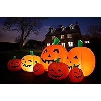 Sizonjoy 7 Ft Halloween Blow up Inflatable Pumpkin Decoration-Lighted for Home Yard Garden Indoor and Outdoor