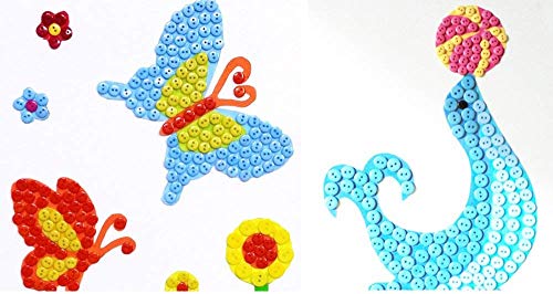 Efivs Arts Resin Buttons 2640pcs Assorted Size 2 and 4 Hole Round Craft Plastic Buttons for Sewing DIY Crafts Scrapbooking Children's Manual Button Painting