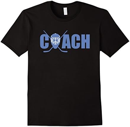 Mens Ice Hockey Coach T-Shirt Hockey coach Gift shirt Large Black
