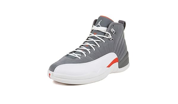orange and white jordan 12