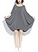 ellazhu Women's Loose Fit Batwing Sleeve Casual Crew Neck Tee Oversized Tunic T-Shirt Shirt Tops GA200 Grey
