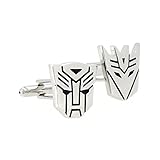 The Masonic Exchange Transformer Autobot and Decepticon Silver Cufflink Set - 7/8