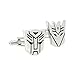 The Masonic Exchange Transformer Autobot and Decepticon Silver Cufflink Set - 7/8" Tall