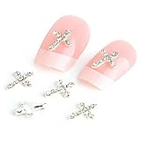 Amjimshop Vovotrade(TM) 10xAlloy 3D Rhinestones Nail Art Cross Stickers Slices Tips DIY Decorations New